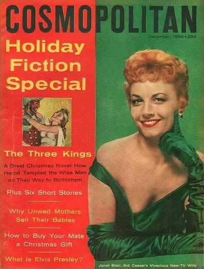 COSMOPOLITAN USA magazine side cover  December 1956