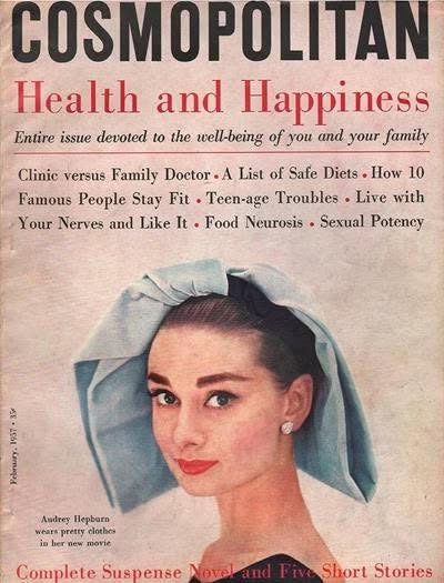 COSMOPOLITAN USA magazine side cover  February 1957