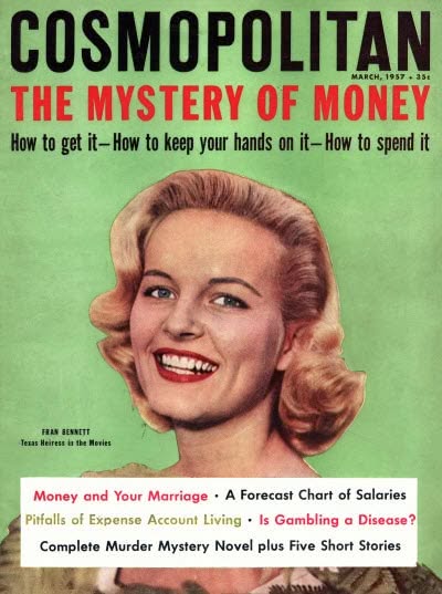 COSMOPOLITAN USA magazine side cover  March 1957