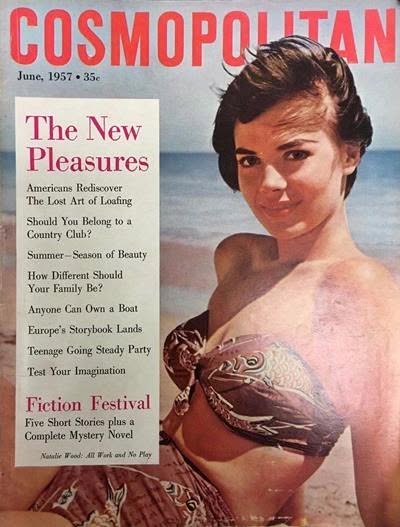 COSMOPOLITAN USA magazine side cover  June 1957