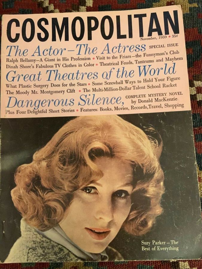 COSMOPOLITAN USA magazine side cover  November 1959