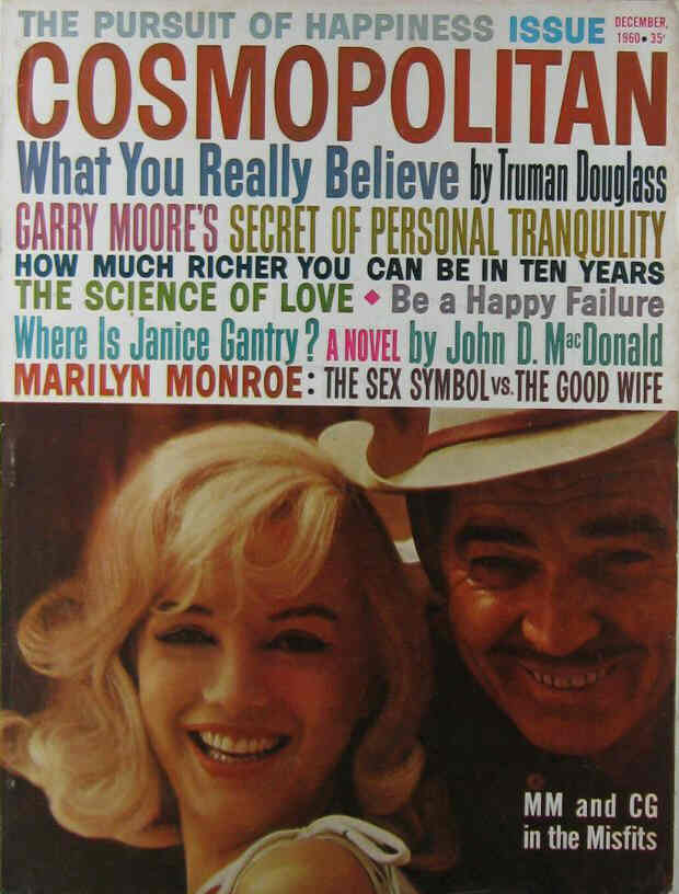 COSMOPOLITAN USA magazine side cover  December 1960