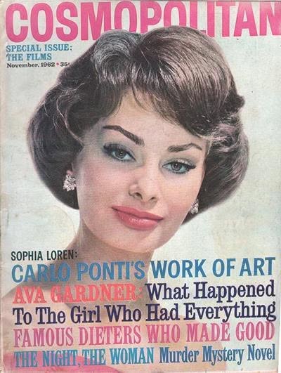 COSMOPOLITAN USA magazine side cover  November 1962