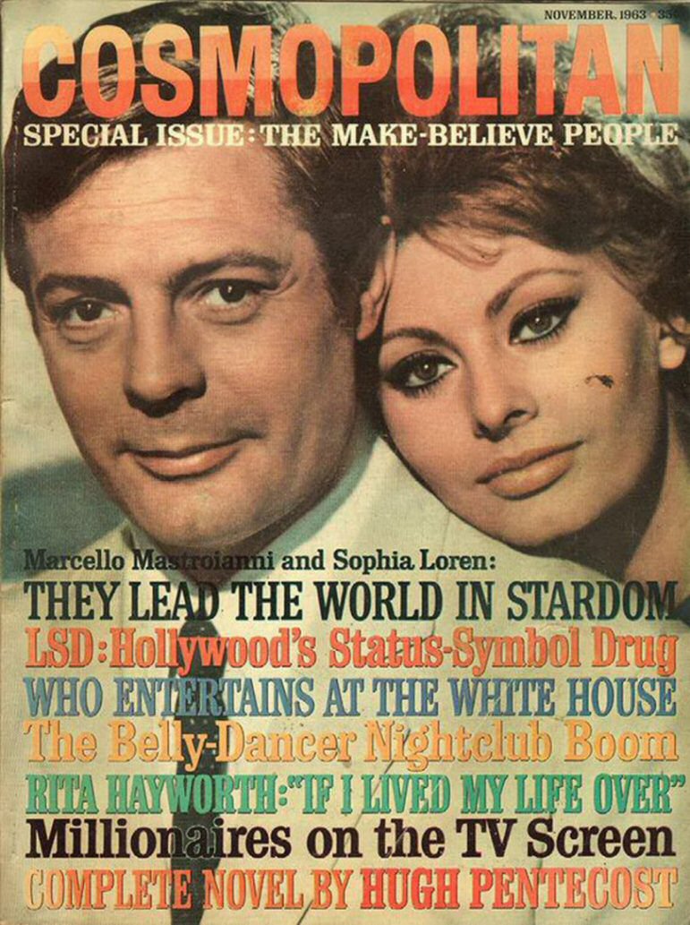 COSMOPOLITAN USA magazine side cover  November 1963