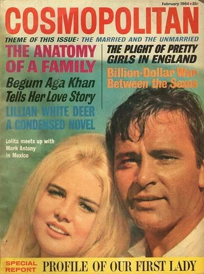 COSMOPOLITAN USA magazine side cover  February 1964