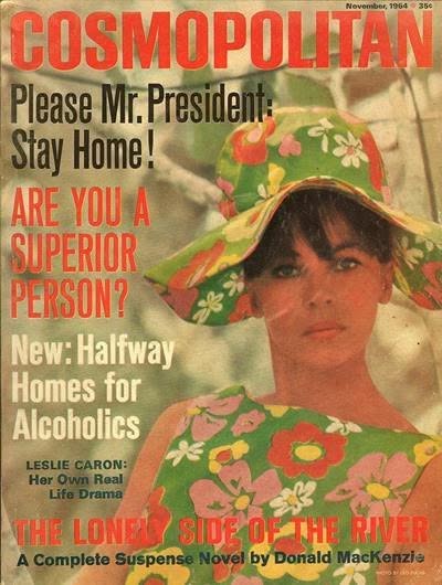 COSMOPOLITAN USA magazine side cover  November 1964