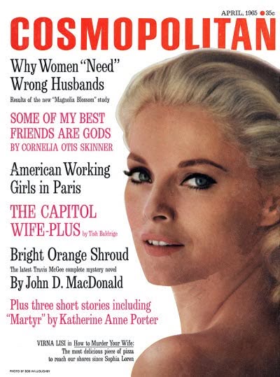 COSMOPOLITAN USA magazine side cover  April 1965