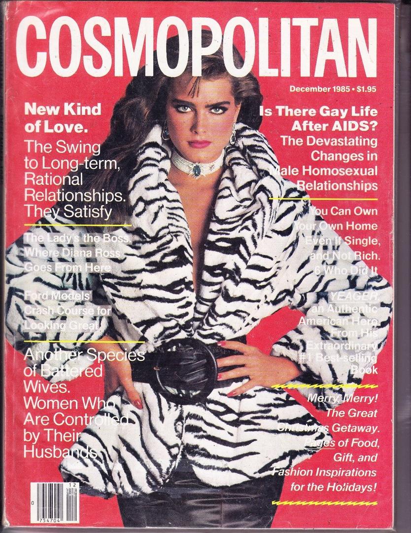 COSMOPOLITAN USA magazine side cover  December 1985