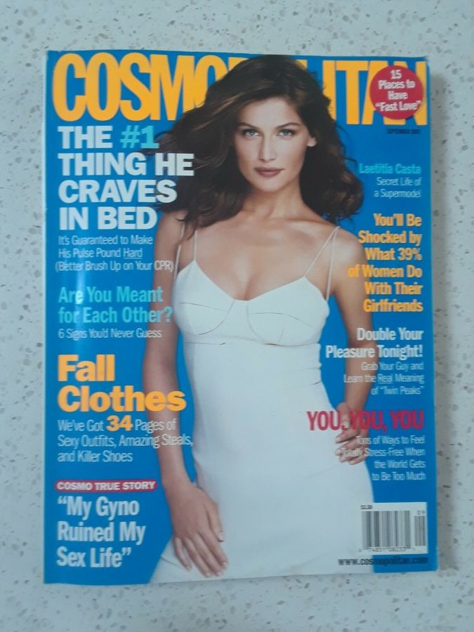 COSMOPOLITAN USA magazine side cover  September 2002