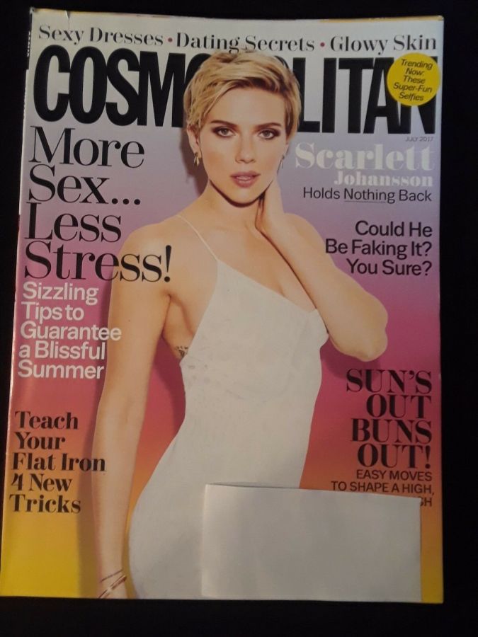 COSMOPOLITAN USA magazine side cover  July 2017
