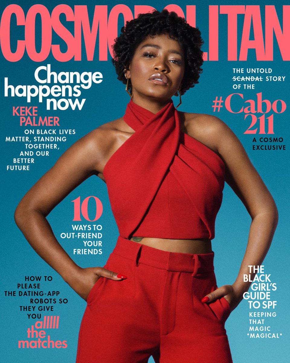 COSMOPOLITAN USA magazine side cover  August 2020
