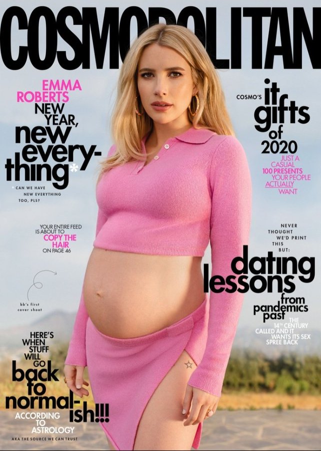 COSMOPOLITAN USA magazine side cover  December 2020