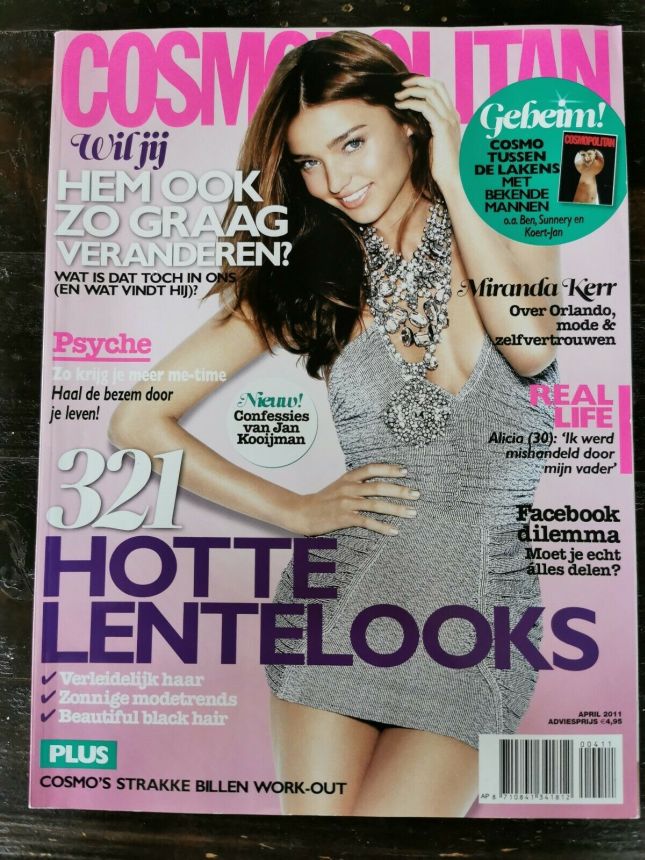 COSMOPOLITAN NETHERLANDS magazine side cover  April 2011