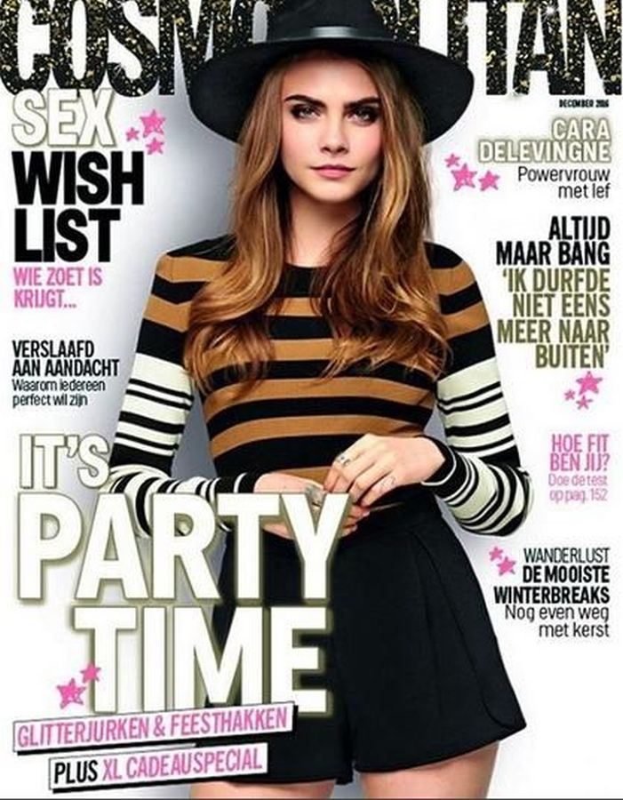 COSMOPOLITAN NETHERLANDS magazine side cover  December 2016