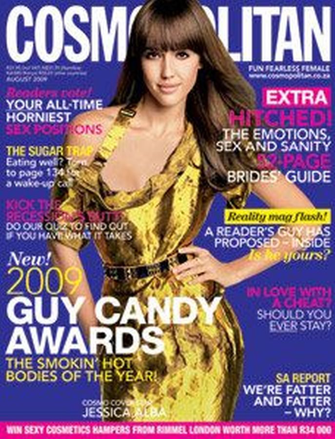 COSMOPOLITAN SOUTH AFRICA magazine side cover  August 2009