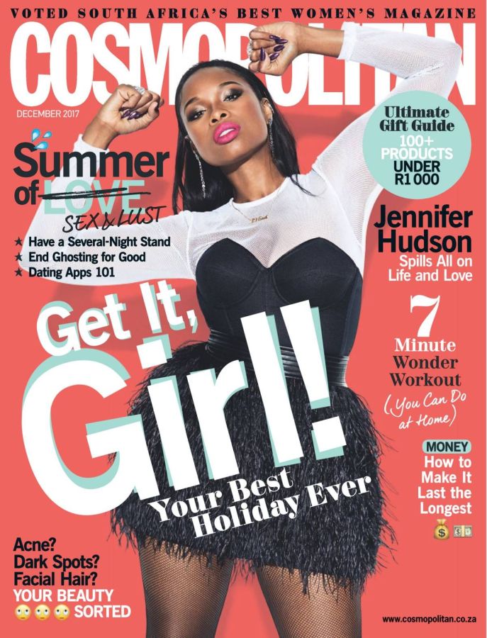 COSMOPOLITAN SOUTH AFRICA magazine side cover  December 2017