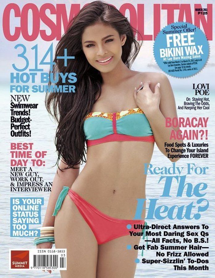 COSMOPOLITAN PHILIPPINES magazine side cover  March 2011