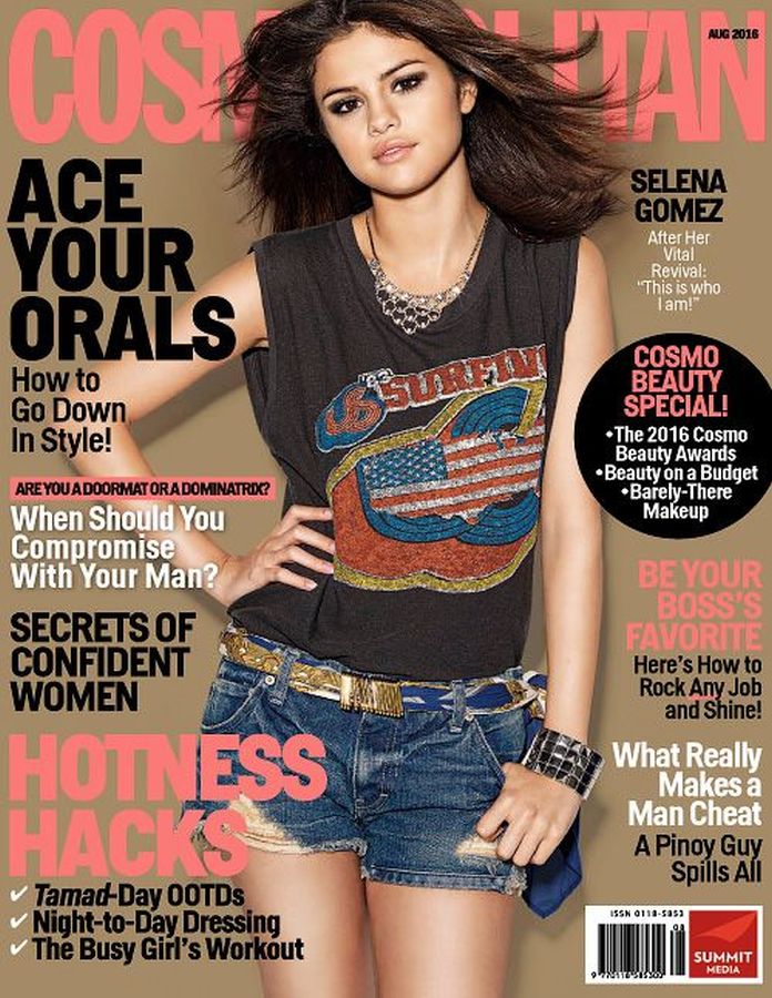 COSMOPOLITAN PHILIPPINES magazine side cover  August 2016