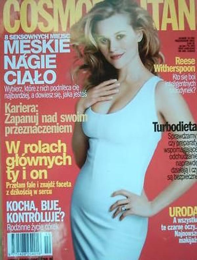 COSMOPOLITAN POLAND magazine side cover  October 2001