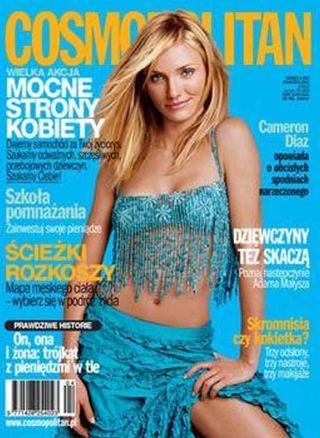 COSMOPOLITAN POLAND magazine side cover  April 2002