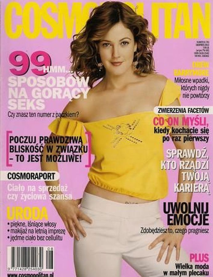 COSMOPOLITAN POLAND magazine side cover  August 2003