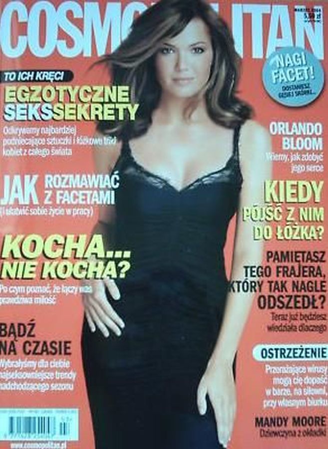 COSMOPOLITAN POLAND magazine side cover  March 2004
