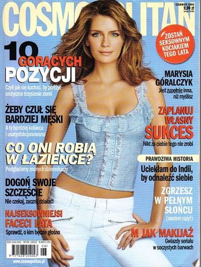 COSMOPOLITAN POLAND magazine side cover  June 2004