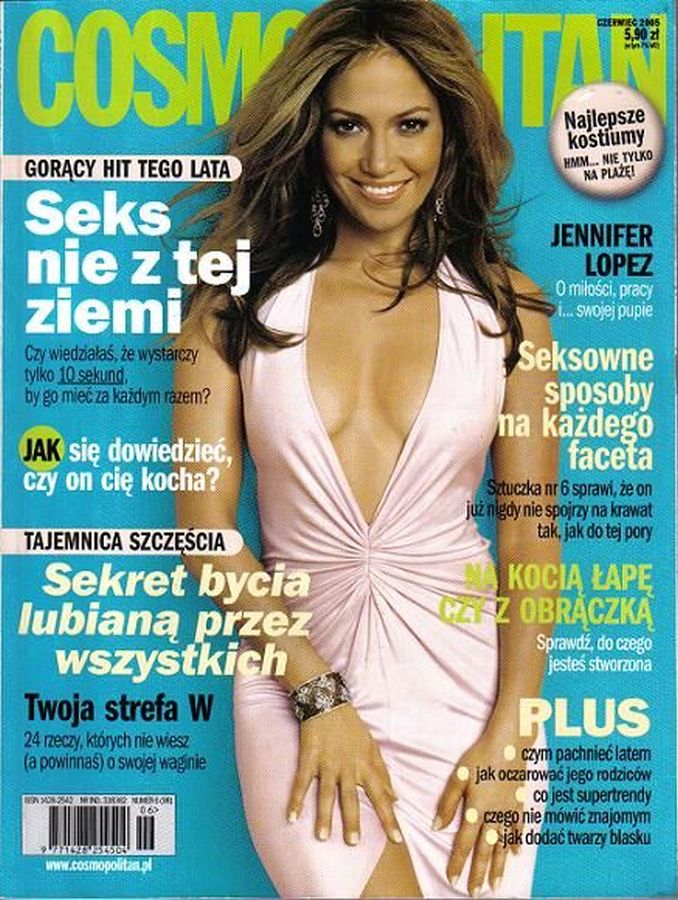 COSMOPOLITAN POLAND magazine side cover  June 2005