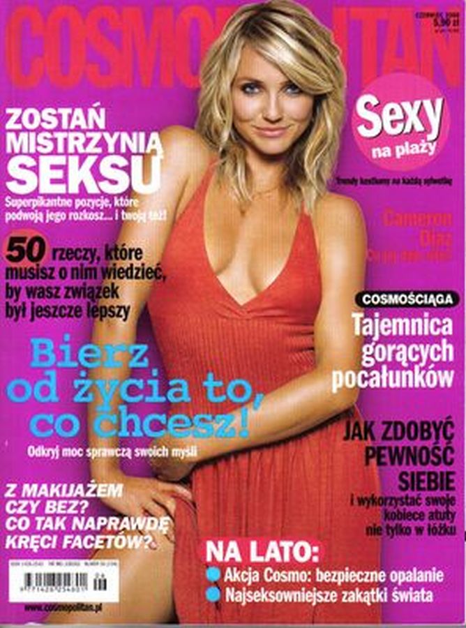 COSMOPOLITAN POLAND magazine side cover  June 2008