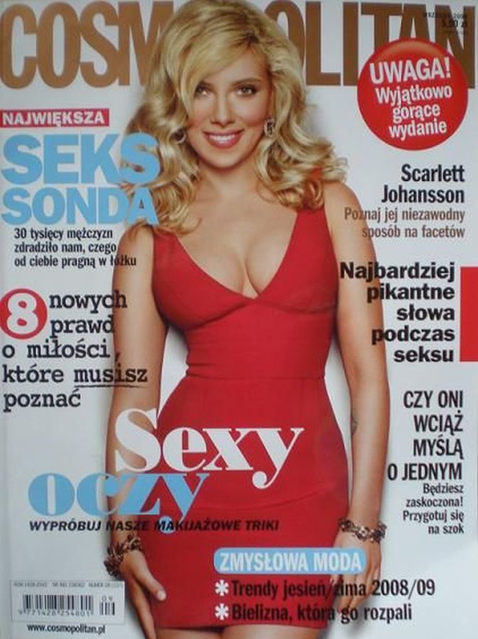 COSMOPOLITAN POLAND magazine side cover  September 2008