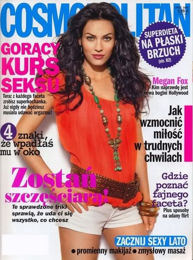 COSMOPOLITAN POLAND magazine side cover  July 2009