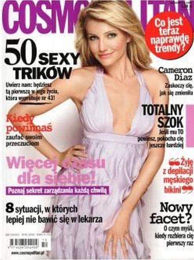 COSMOPOLITAN POLAND magazine side cover  October 2009