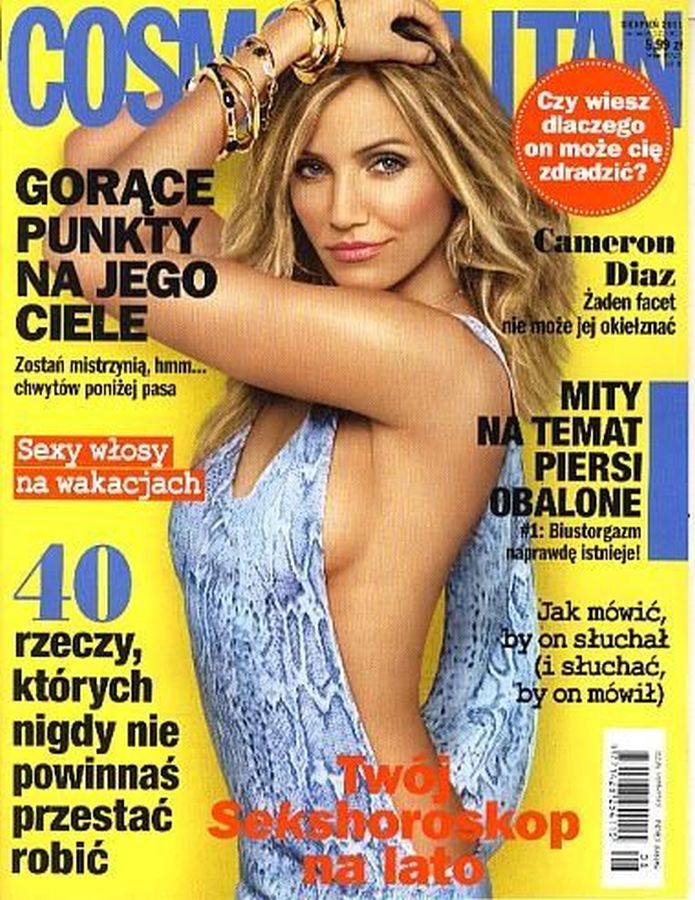 COSMOPOLITAN POLAND magazine side cover  August 2011