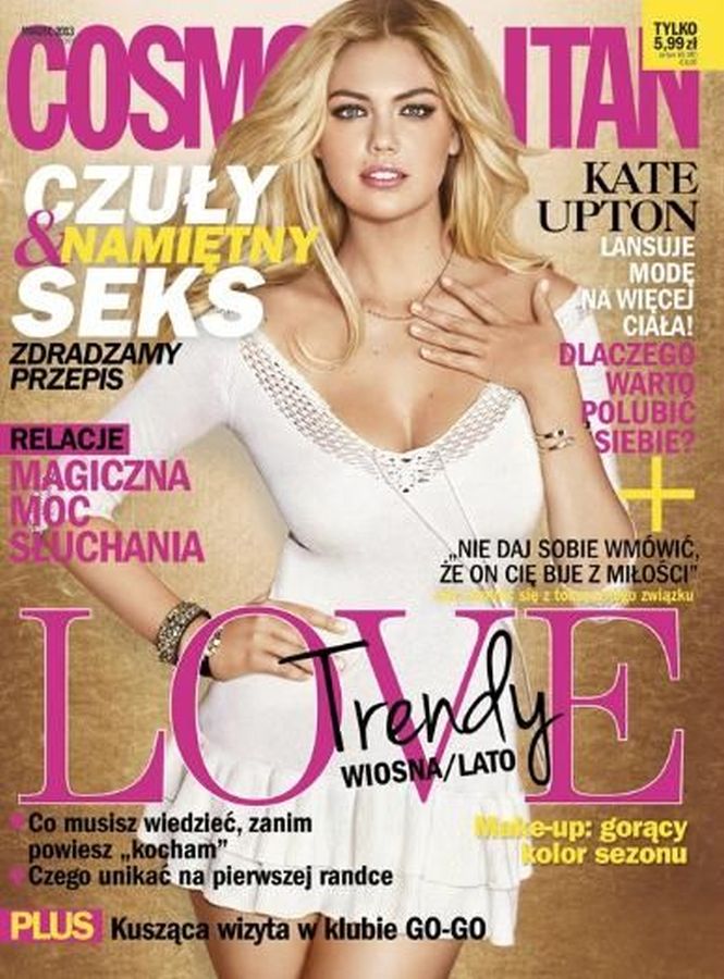 COSMOPOLITAN POLAND magazine side cover  March 2013