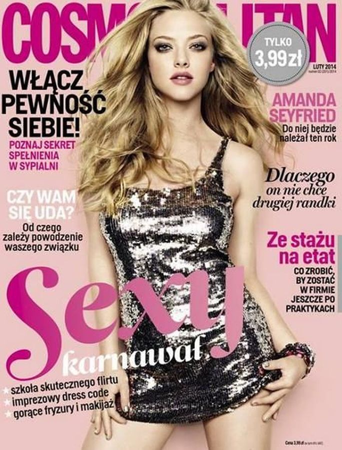 COSMOPOLITAN POLAND magazine side cover  February 2014