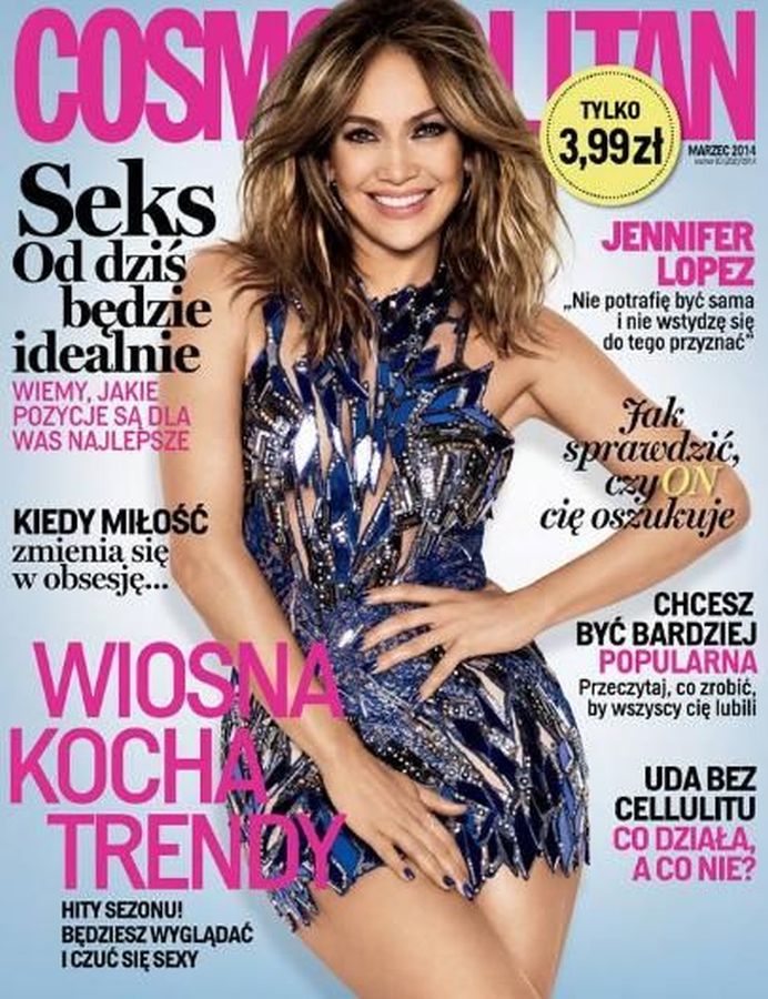 COSMOPOLITAN POLAND magazine side cover  March 2014