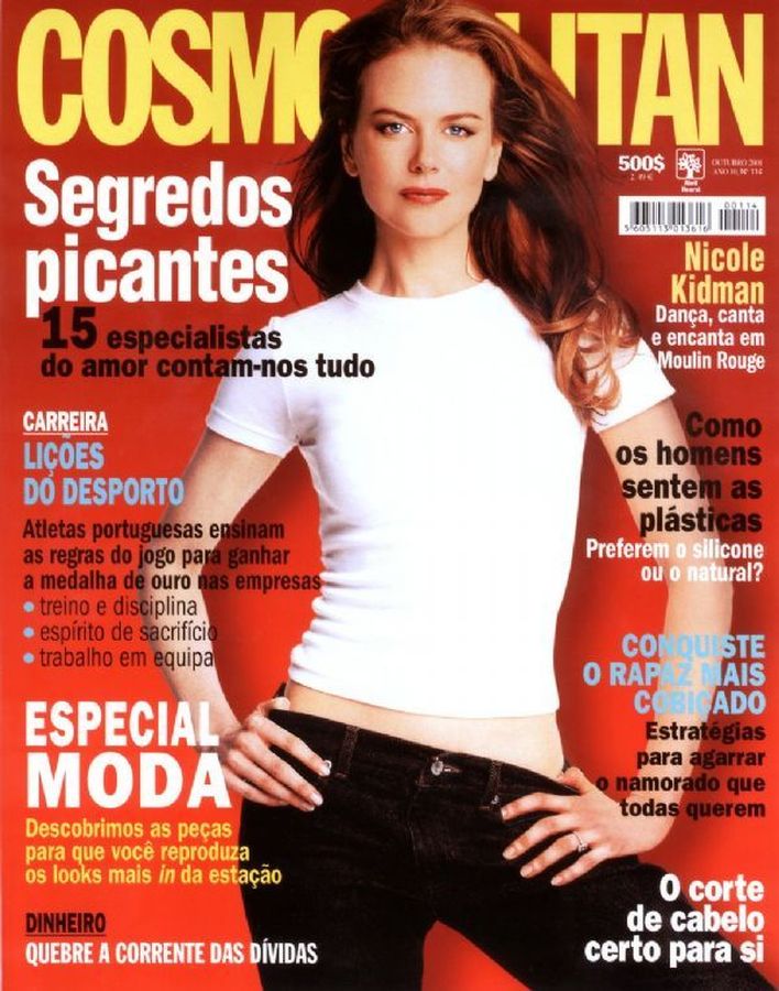 COSMOPOLITAN PORTUGAL magazine side cover  October 2001