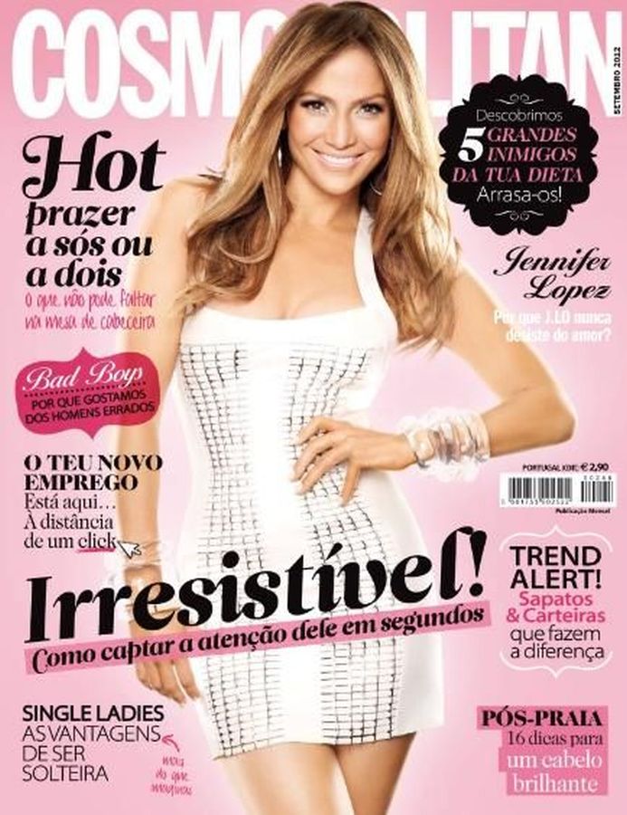 COSMOPOLITAN PORTUGAL magazine side cover  September 2012