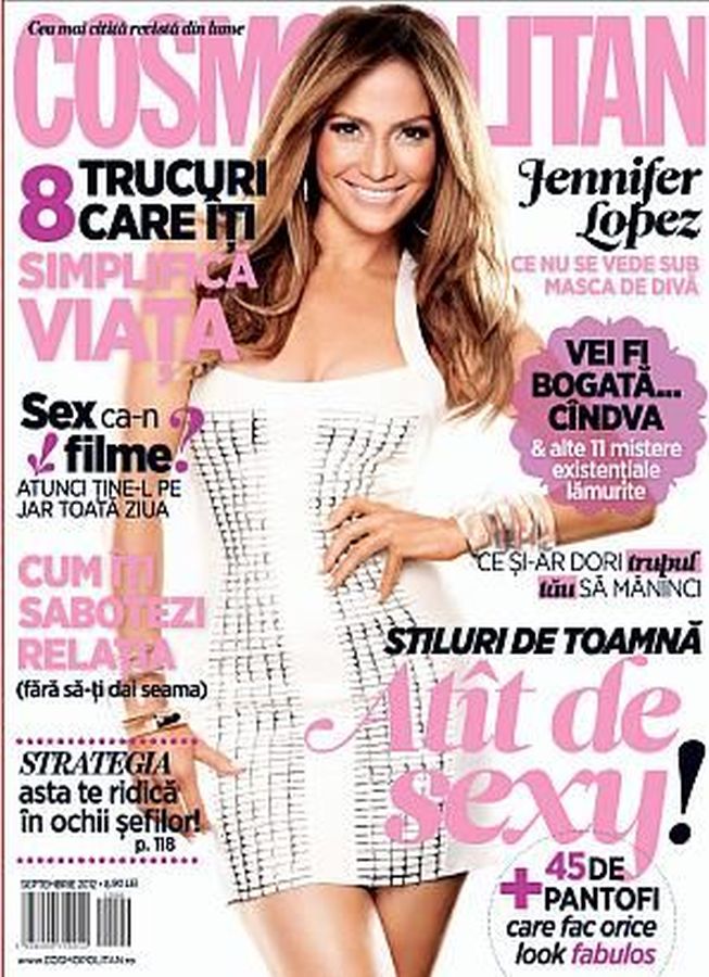 COSMOPOLITAN ROMANIA magazine side cover  September 2012