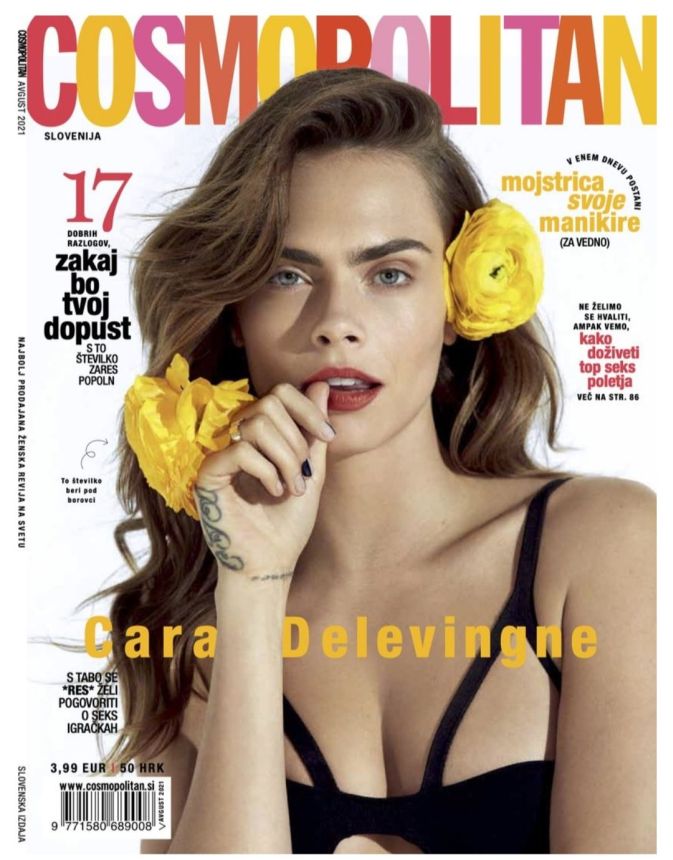 COSMOPOLITAN SLOVENIA magazine side cover  August 2021