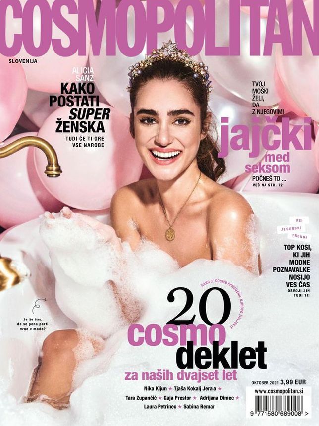 COSMOPOLITAN SLOVENIA magazine side cover  October 2021