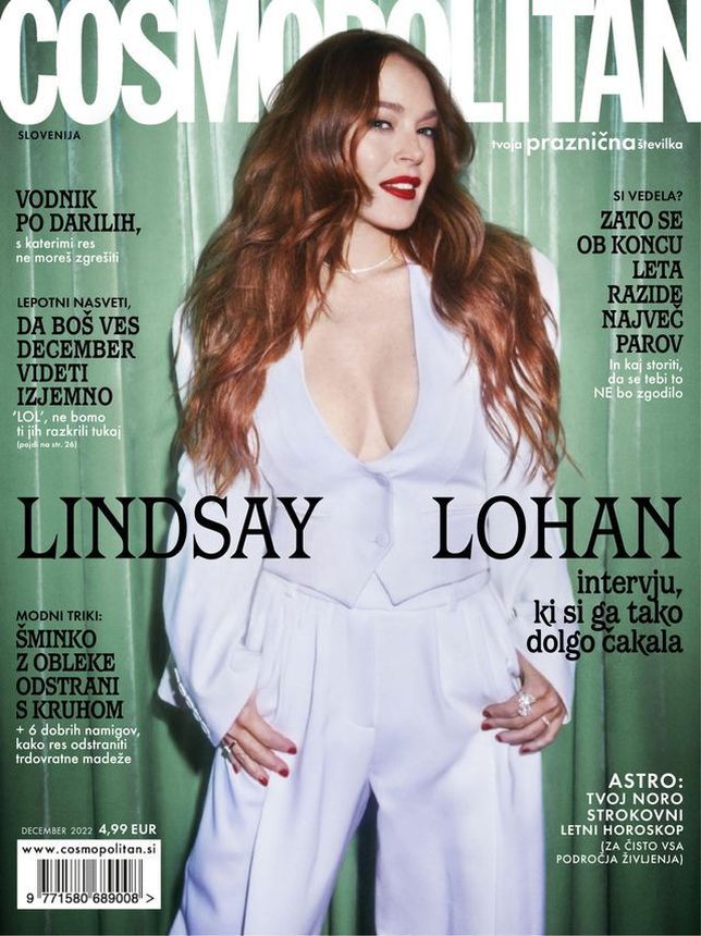 COSMOPOLITAN SLOVENIA magazine side cover  December 2022