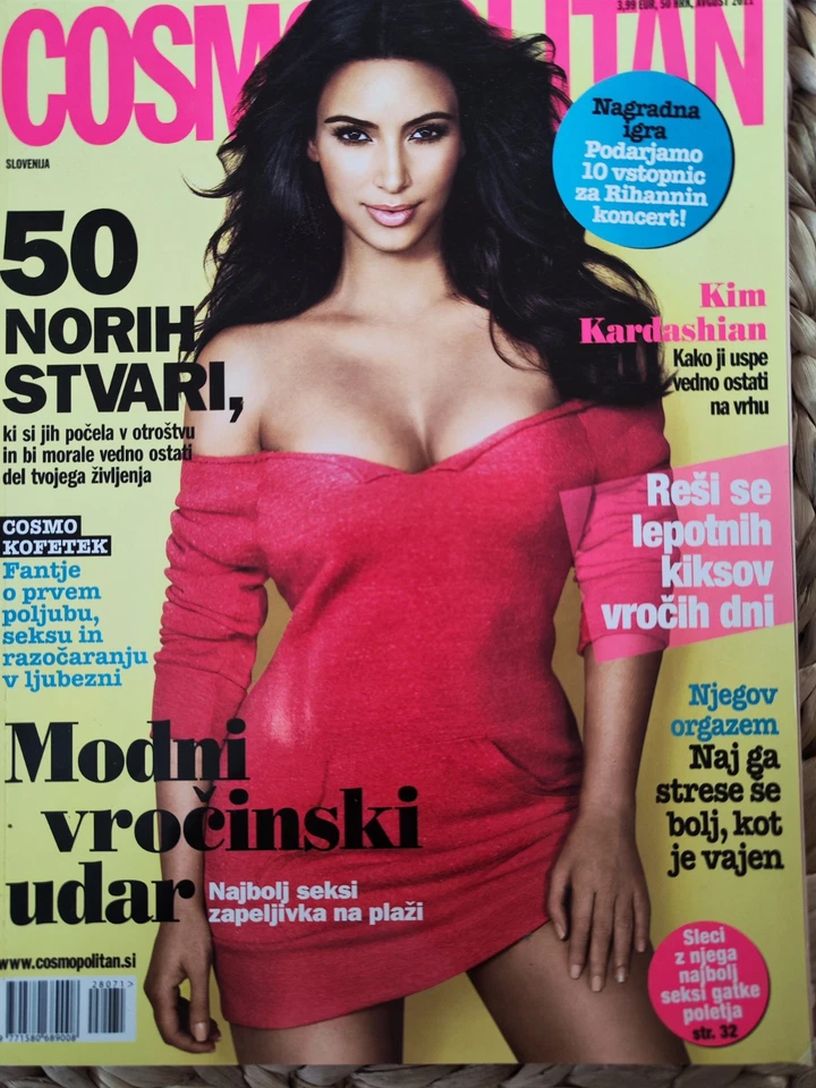 COSMOPOLITAN SLOVENIA magazine side cover  August 2011