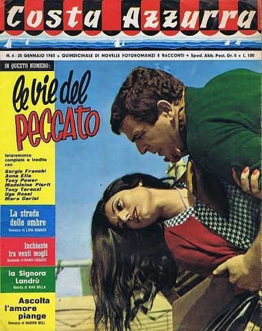 COSTA AZZURRA magazine side cover Issue 6 25 January 1965