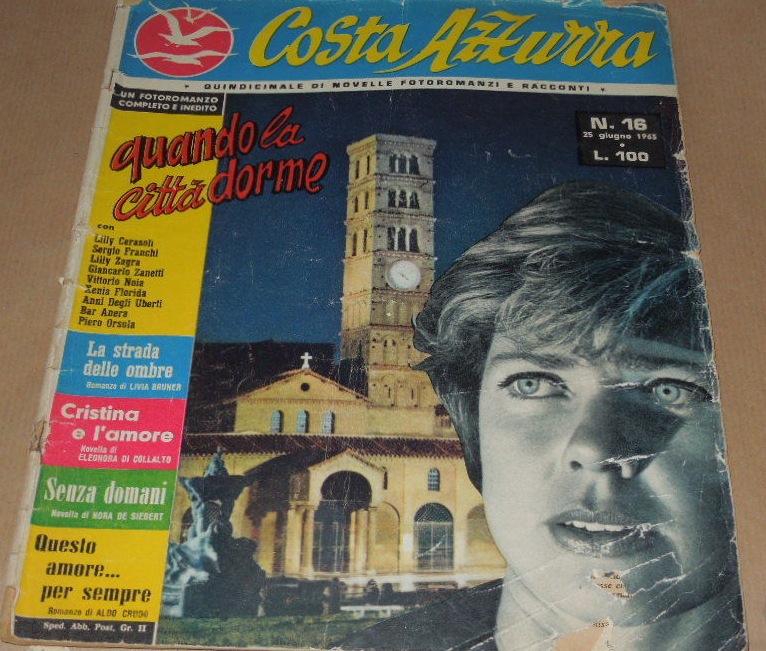 COSTA AZZURRA magazine side cover Issue 16 25 June 1963