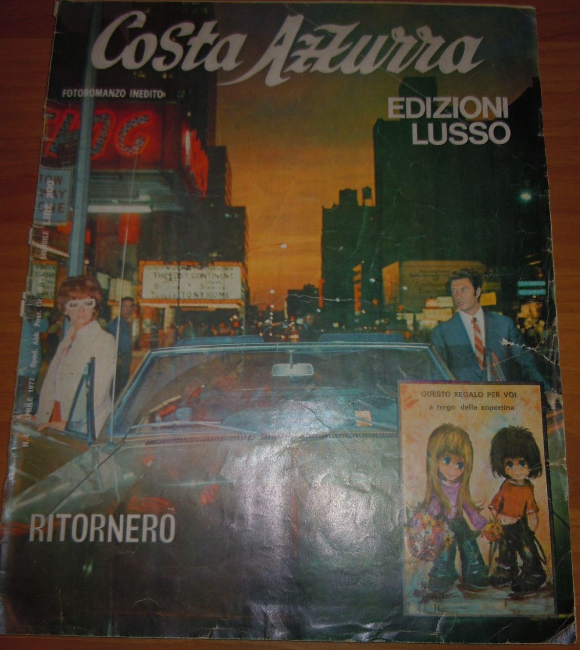 COSTA AZZURRA magazine side cover Issue 4 April 1972
