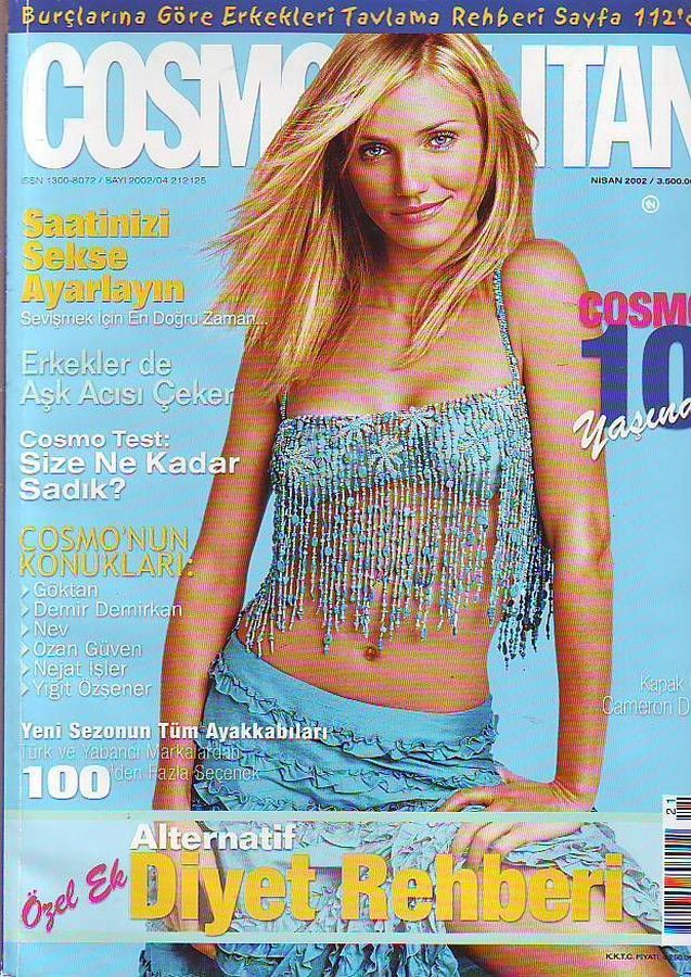 COSMOPOLITAN TURKEY magazine side cover  April 2002