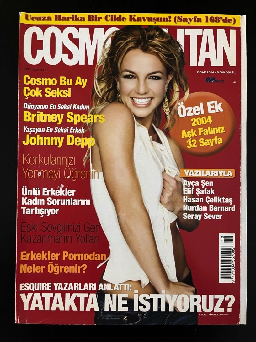 COSMOPOLITAN TURKEY magazine side cover  January 2004