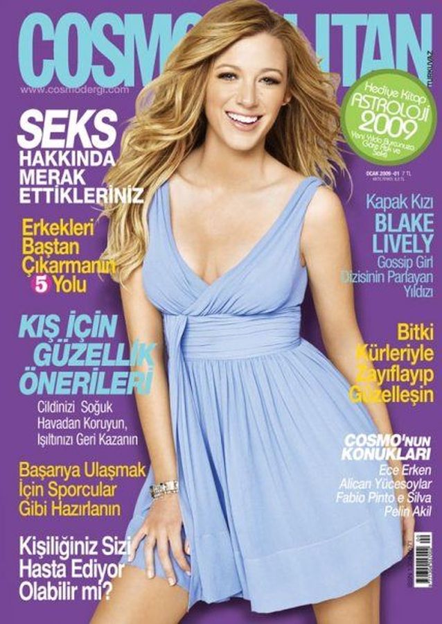 COSMOPOLITAN TURKEY magazine side cover  January 2009