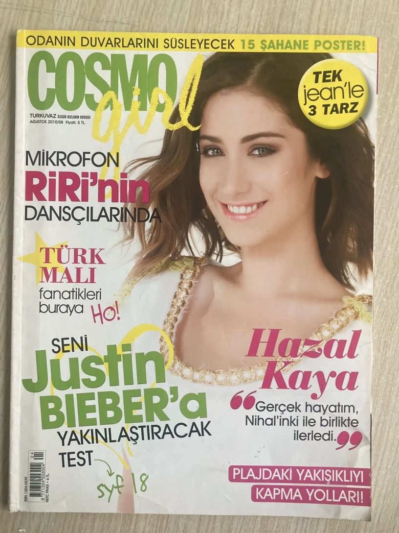 COSMOPOLITAN TURKEY magazine side cover  August 2010